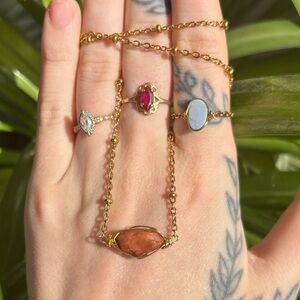 Beta quartz built in necklace